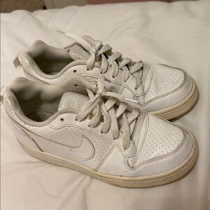 Nike Women's White and Cream Sneakers